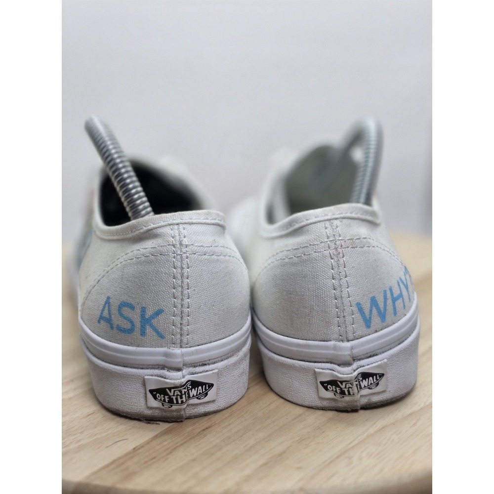 Womens Size 10 - Vans Authentic Low White X Enron Walking Skate Shoes Sneakers - Picture 4 of 8